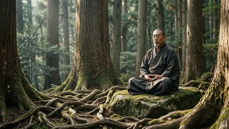 Mikao Usui em Meditação - Imagem ilustrativa